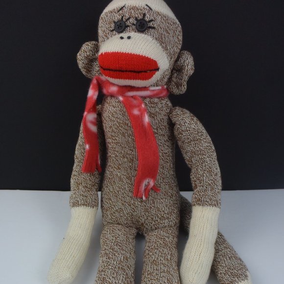 Vintage Handmade Sock Monkey & Ty Beanie "Socks" the Monkey - Picture 6 of 10